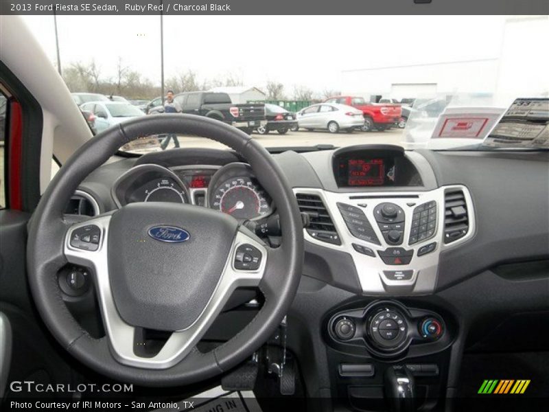 Ruby Red / Charcoal Black 2013 Ford Fiesta SE Sedan