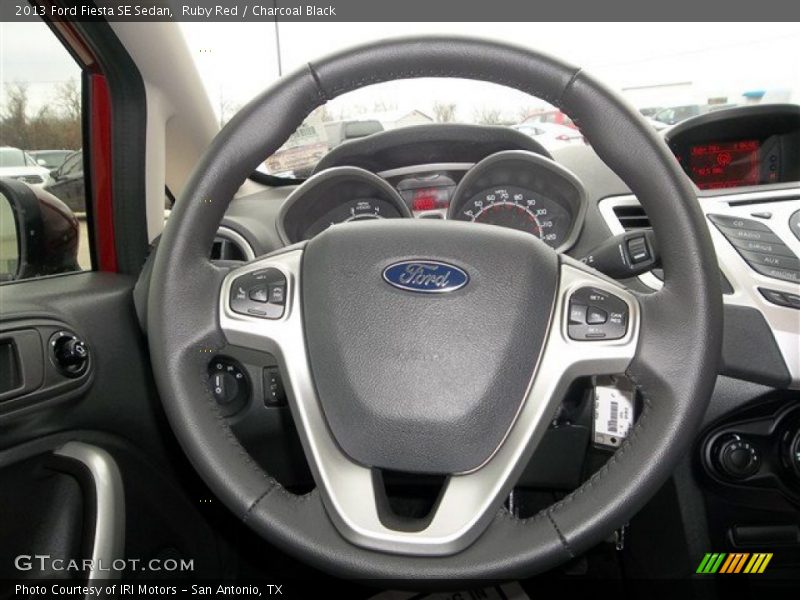 Ruby Red / Charcoal Black 2013 Ford Fiesta SE Sedan