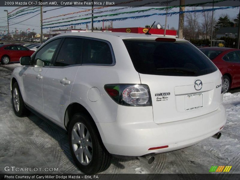 Crystal White Pearl Mica / Black 2009 Mazda CX-7 Sport AWD