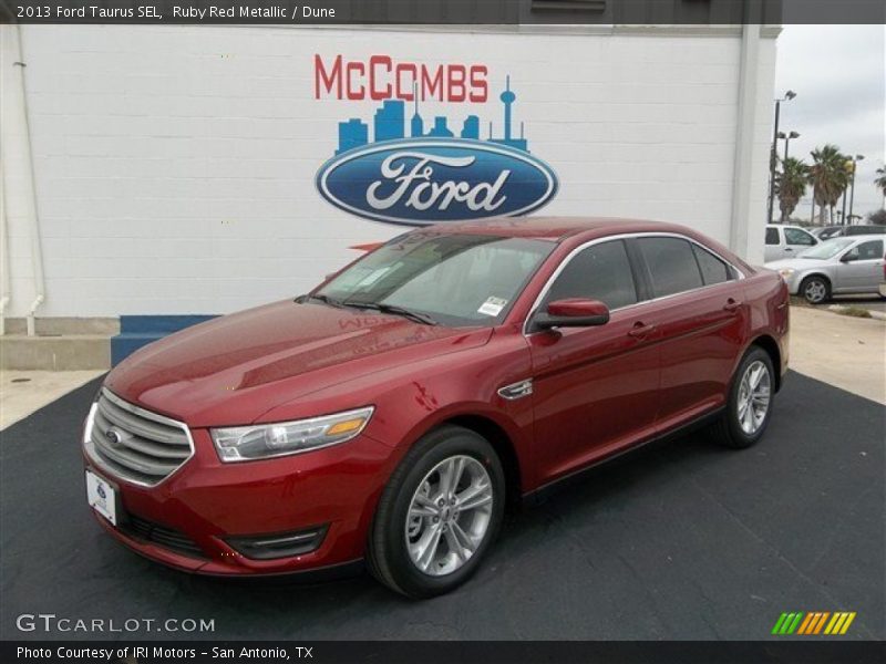 Ruby Red Metallic / Dune 2013 Ford Taurus SEL