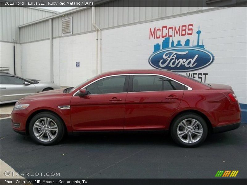 Ruby Red Metallic / Dune 2013 Ford Taurus SEL
