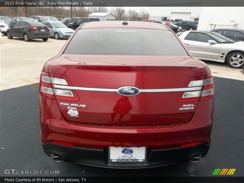 Ruby Red Metallic / Dune 2013 Ford Taurus SEL