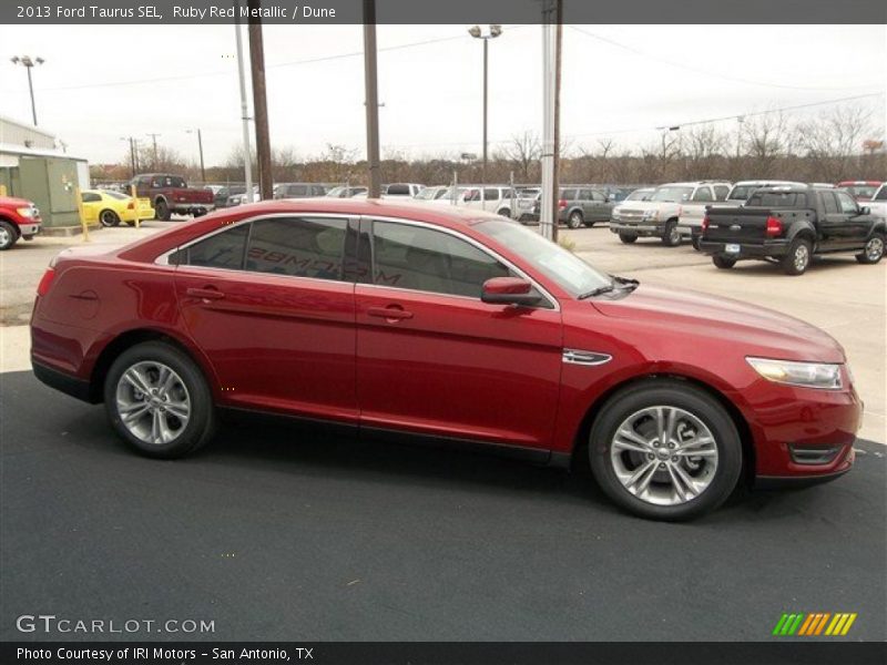 Ruby Red Metallic / Dune 2013 Ford Taurus SEL