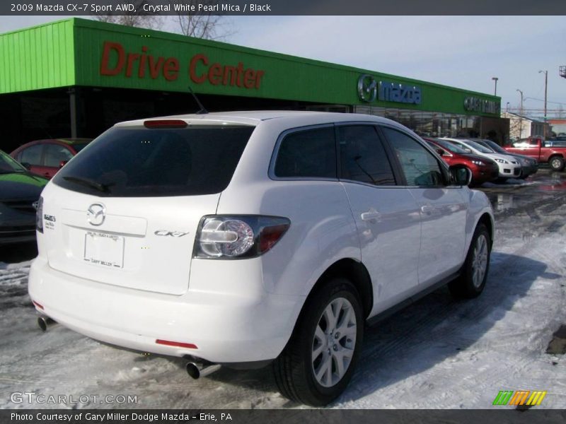Crystal White Pearl Mica / Black 2009 Mazda CX-7 Sport AWD