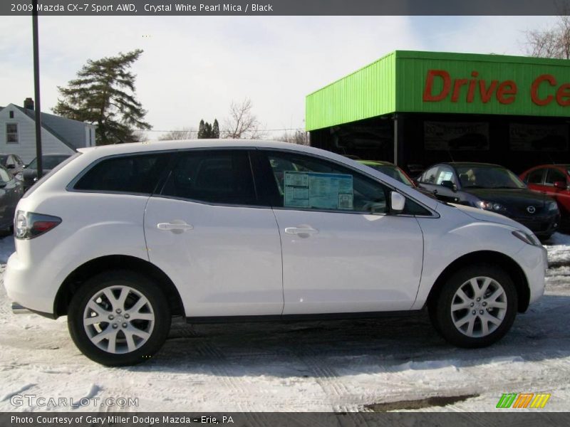 Crystal White Pearl Mica / Black 2009 Mazda CX-7 Sport AWD
