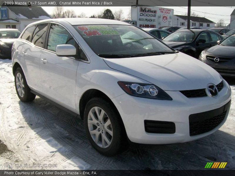 Crystal White Pearl Mica / Black 2009 Mazda CX-7 Sport AWD