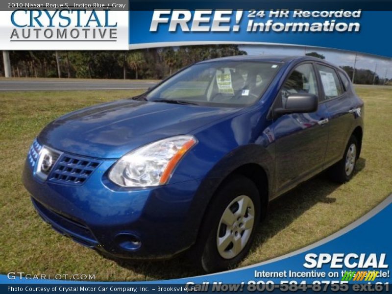 Indigo Blue / Gray 2010 Nissan Rogue S