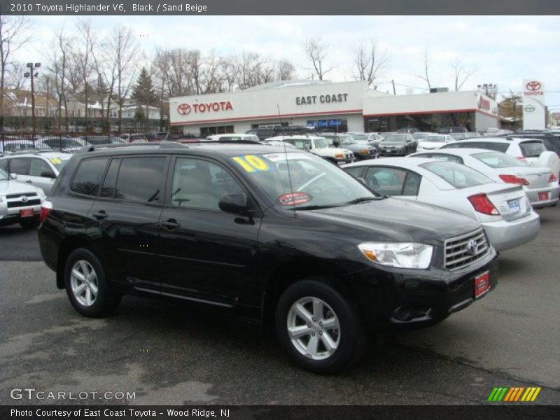 Black / Sand Beige 2010 Toyota Highlander V6