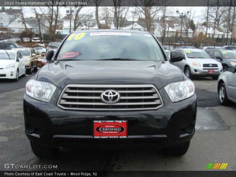 Black / Sand Beige 2010 Toyota Highlander V6