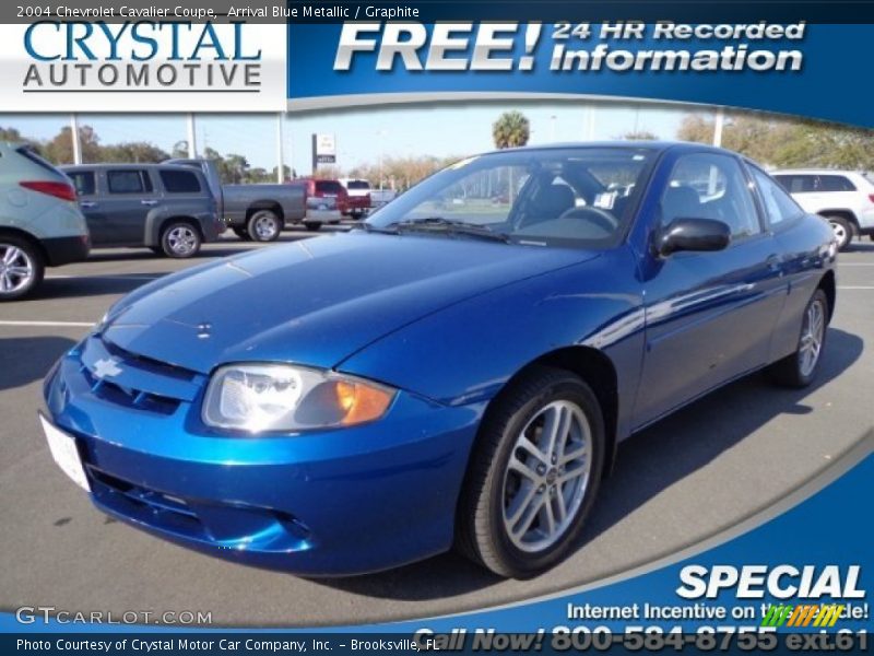 Arrival Blue Metallic / Graphite 2004 Chevrolet Cavalier Coupe