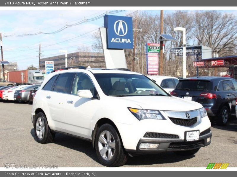 Aspen White Pearl / Parchment 2010 Acura MDX