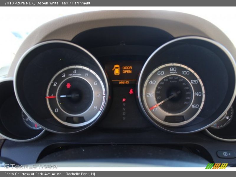 Aspen White Pearl / Parchment 2010 Acura MDX
