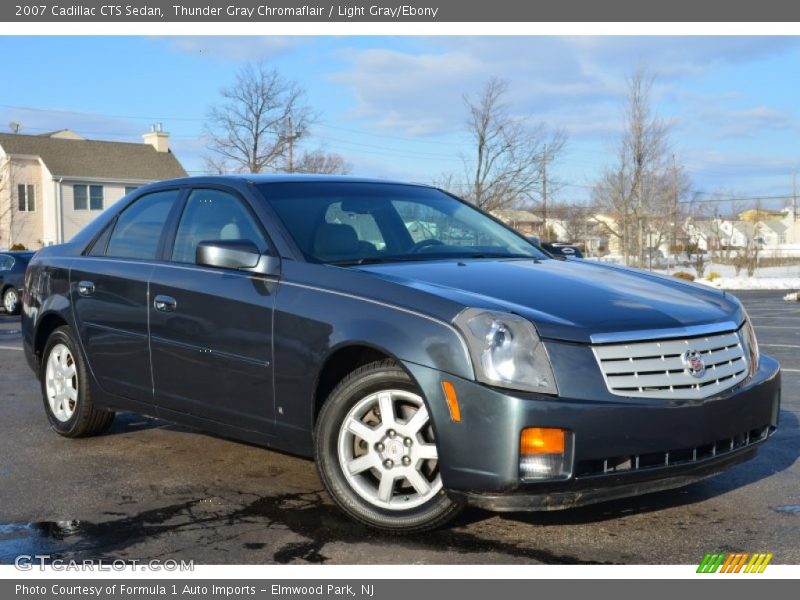 Thunder Gray Chromaflair / Light Gray/Ebony 2007 Cadillac CTS Sedan