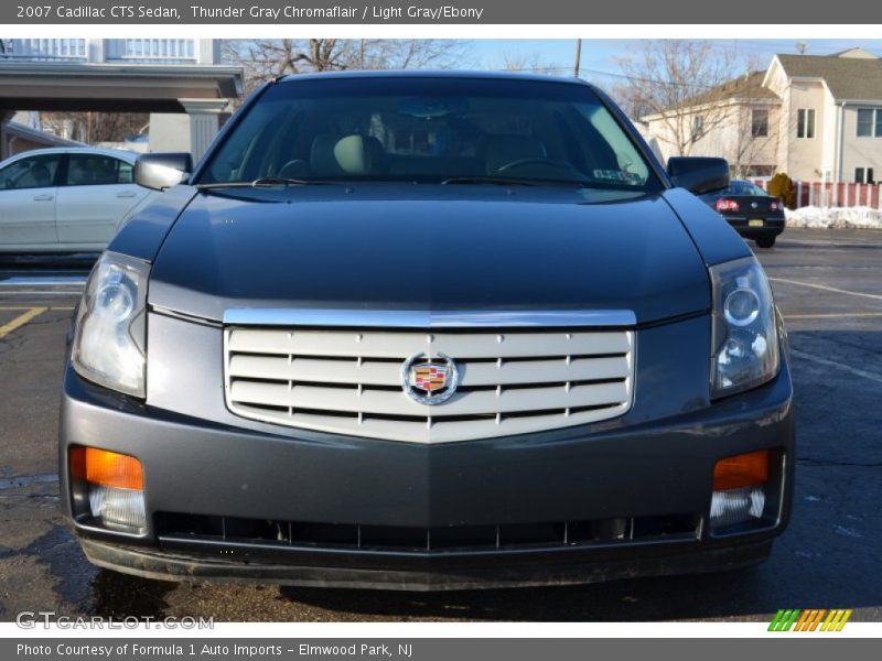 Thunder Gray Chromaflair / Light Gray/Ebony 2007 Cadillac CTS Sedan