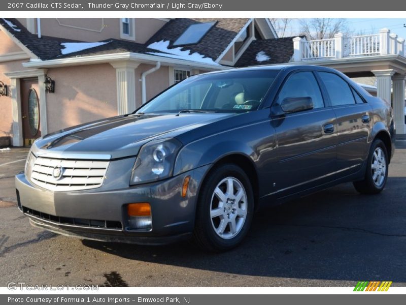 Thunder Gray Chromaflair / Light Gray/Ebony 2007 Cadillac CTS Sedan