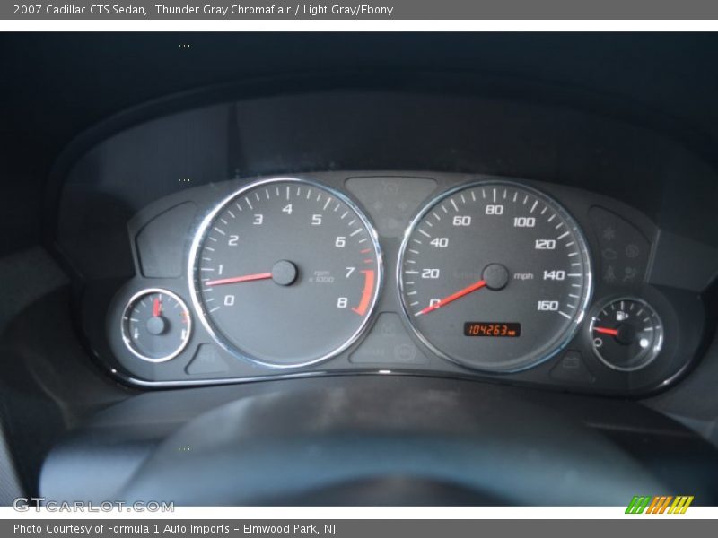 Thunder Gray Chromaflair / Light Gray/Ebony 2007 Cadillac CTS Sedan