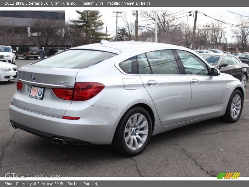 Titanium Silver Metallic / Venetian Beige 2012 BMW 5 Series 550i Gran Turismo