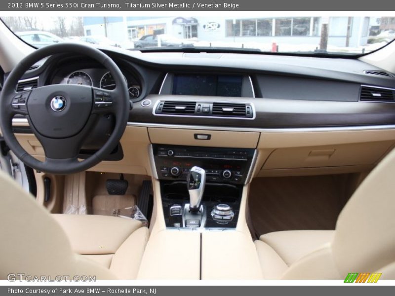 Titanium Silver Metallic / Venetian Beige 2012 BMW 5 Series 550i Gran Turismo