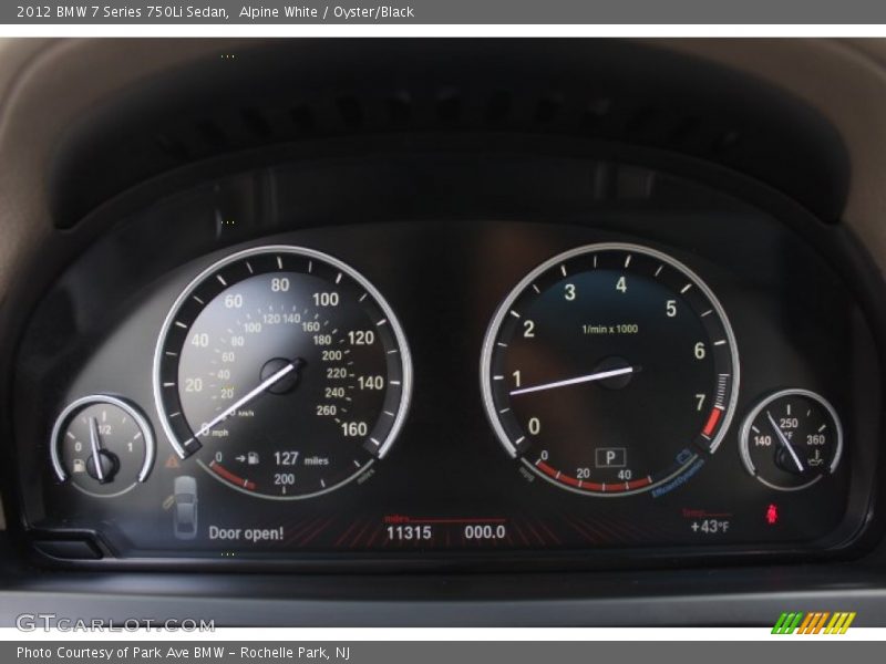 Alpine White / Oyster/Black 2012 BMW 7 Series 750Li Sedan