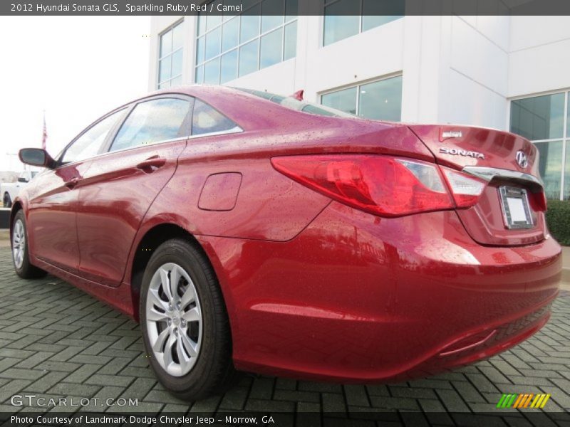 Sparkling Ruby Red / Camel 2012 Hyundai Sonata GLS