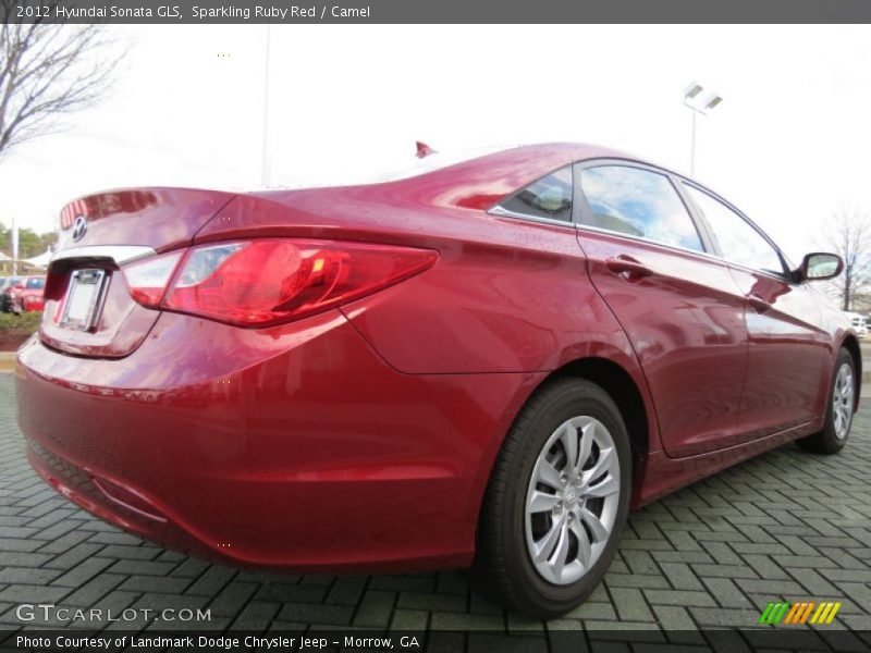 Sparkling Ruby Red / Camel 2012 Hyundai Sonata GLS