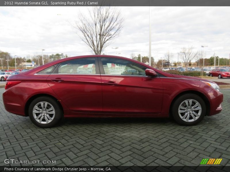 Sparkling Ruby Red / Camel 2012 Hyundai Sonata GLS