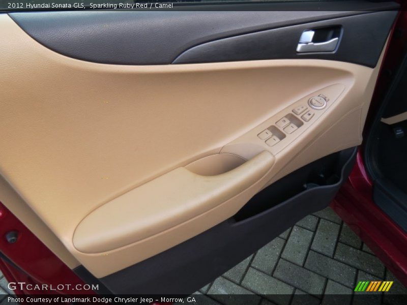Sparkling Ruby Red / Camel 2012 Hyundai Sonata GLS