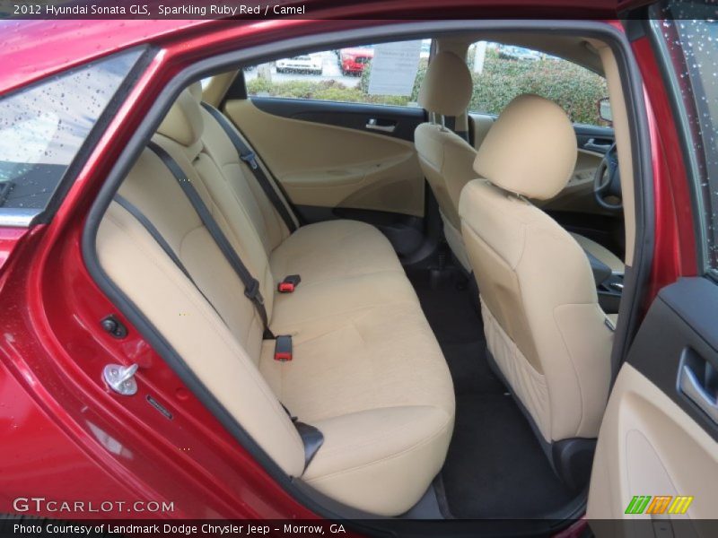 Sparkling Ruby Red / Camel 2012 Hyundai Sonata GLS