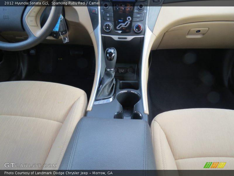 Sparkling Ruby Red / Camel 2012 Hyundai Sonata GLS