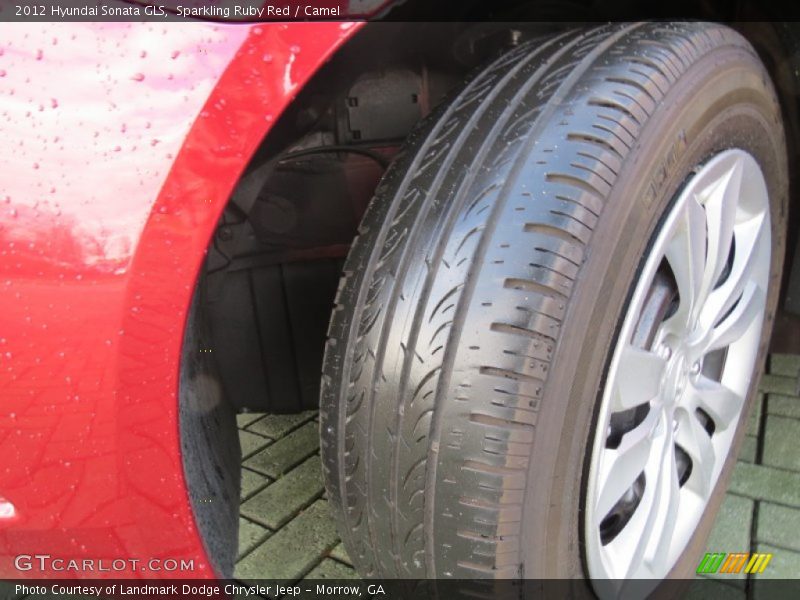 Sparkling Ruby Red / Camel 2012 Hyundai Sonata GLS