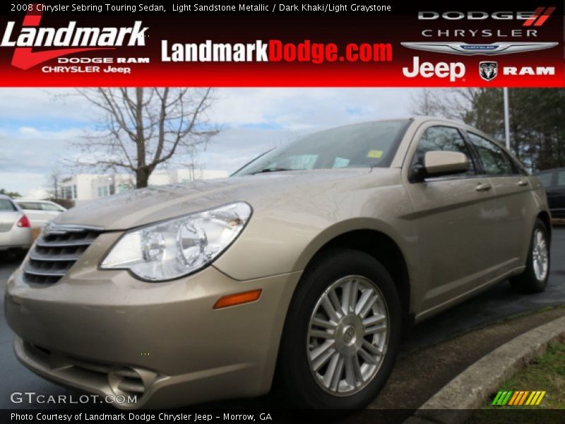 Light Sandstone Metallic / Dark Khaki/Light Graystone 2008 Chrysler Sebring Touring Sedan