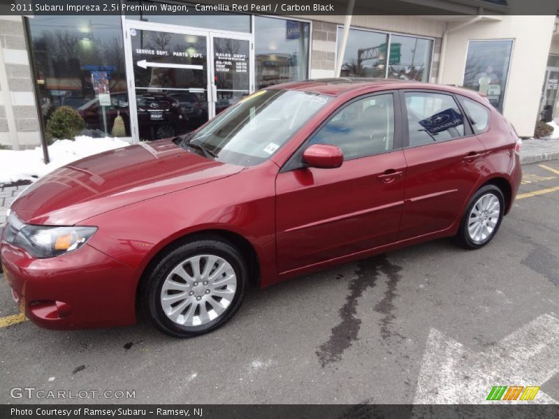 Camellia Red Pearl / Carbon Black 2011 Subaru Impreza 2.5i Premium Wagon