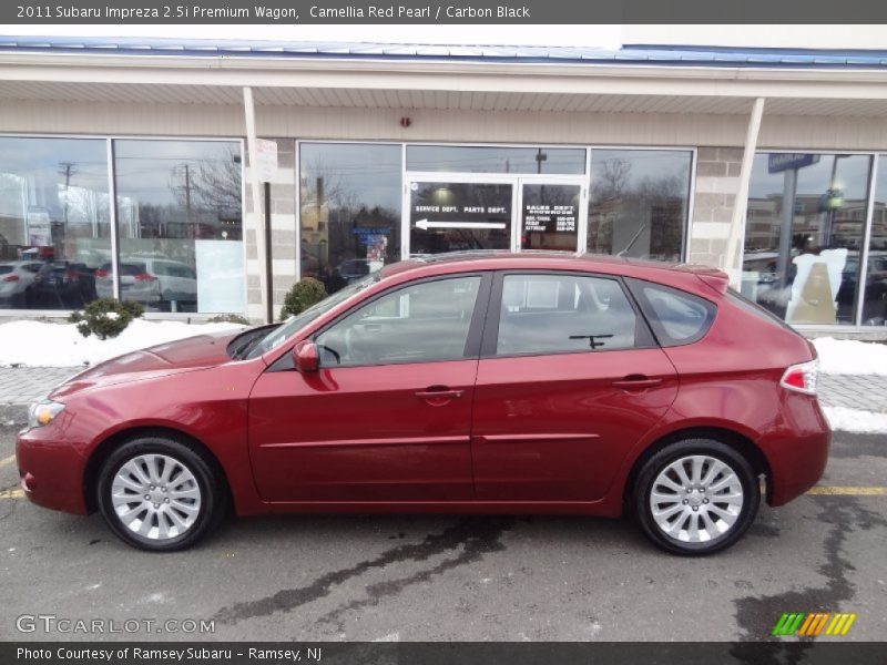 Camellia Red Pearl / Carbon Black 2011 Subaru Impreza 2.5i Premium Wagon