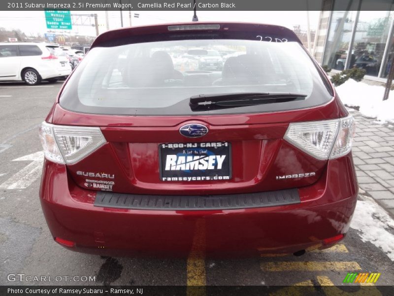 Camellia Red Pearl / Carbon Black 2011 Subaru Impreza 2.5i Premium Wagon