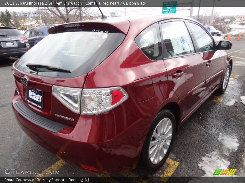Camellia Red Pearl / Carbon Black 2011 Subaru Impreza 2.5i Premium Wagon