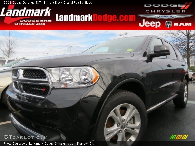 Brilliant Black Crystal Pearl / Black 2012 Dodge Durango SXT