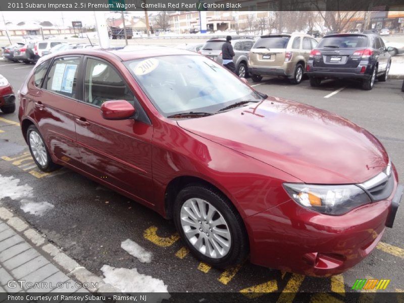 Camellia Red Pearl / Carbon Black 2011 Subaru Impreza 2.5i Premium Wagon
