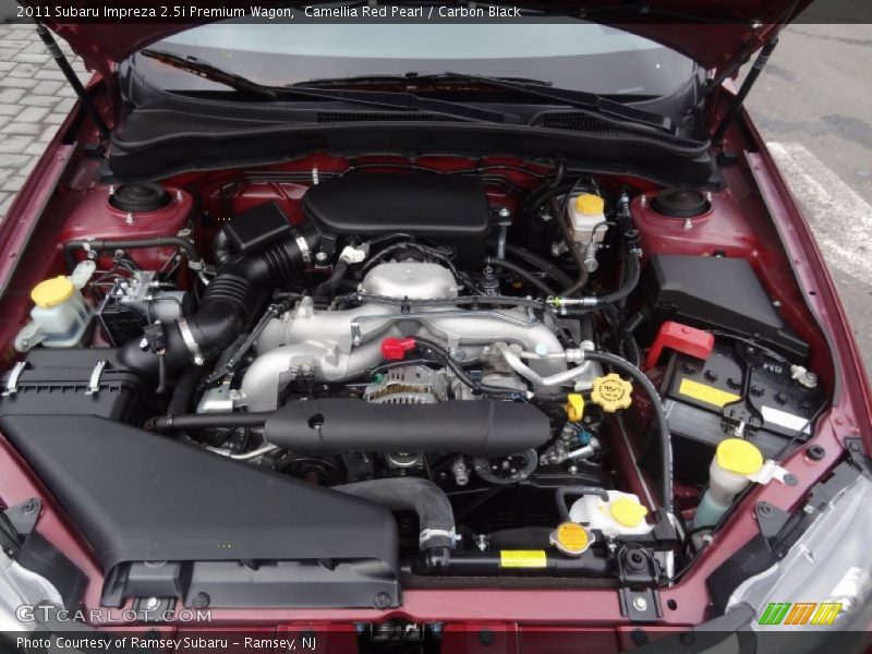 Camellia Red Pearl / Carbon Black 2011 Subaru Impreza 2.5i Premium Wagon