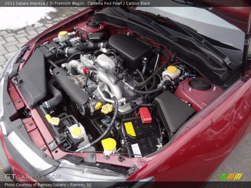 Camellia Red Pearl / Carbon Black 2011 Subaru Impreza 2.5i Premium Wagon