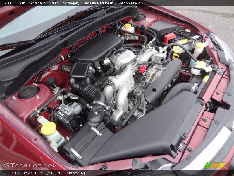 Camellia Red Pearl / Carbon Black 2011 Subaru Impreza 2.5i Premium Wagon