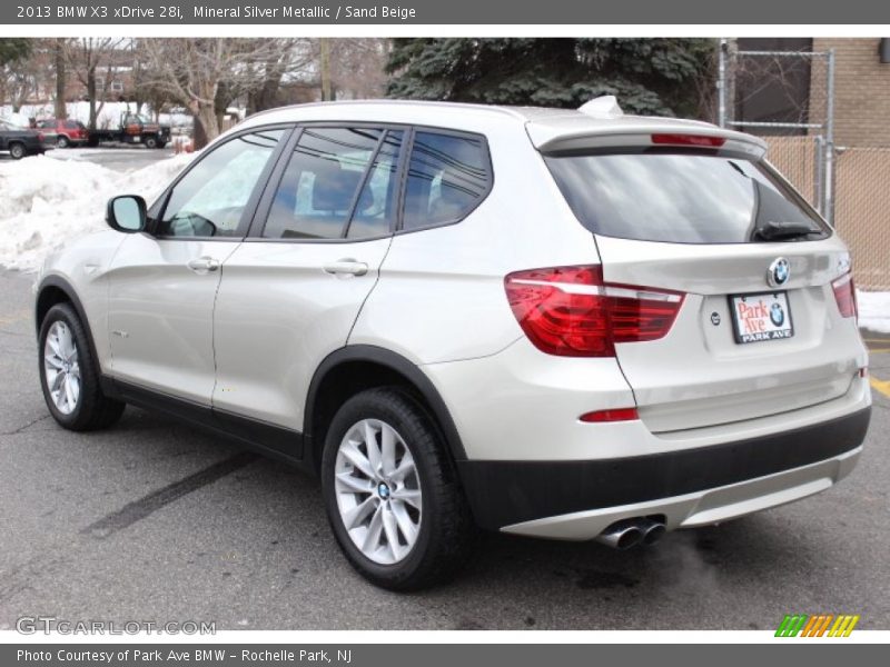 Mineral Silver Metallic / Sand Beige 2013 BMW X3 xDrive 28i