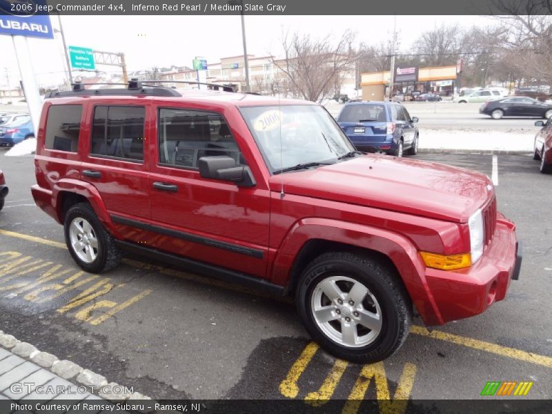 Inferno Red Pearl / Medium Slate Gray 2006 Jeep Commander 4x4