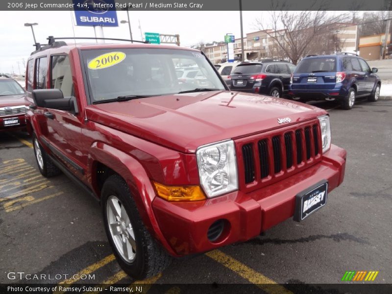 Inferno Red Pearl / Medium Slate Gray 2006 Jeep Commander 4x4