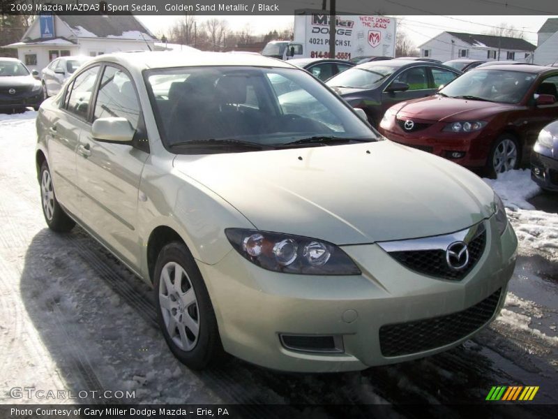 Golden Sand Metallic / Black 2009 Mazda MAZDA3 i Sport Sedan