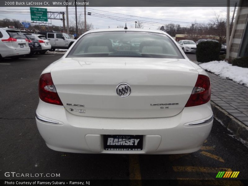 White Opal / Neutral 2008 Buick LaCrosse CX