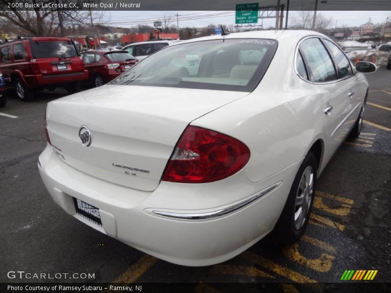 White Opal / Neutral 2008 Buick LaCrosse CX