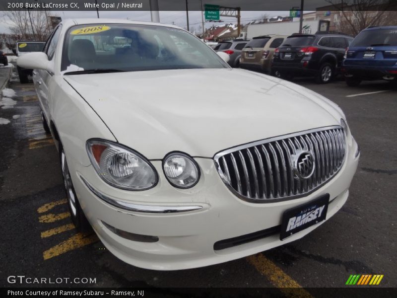 White Opal / Neutral 2008 Buick LaCrosse CX