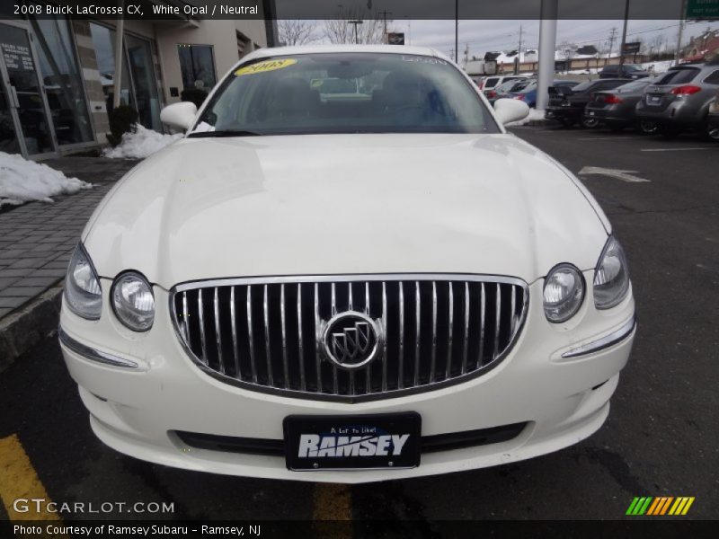White Opal / Neutral 2008 Buick LaCrosse CX