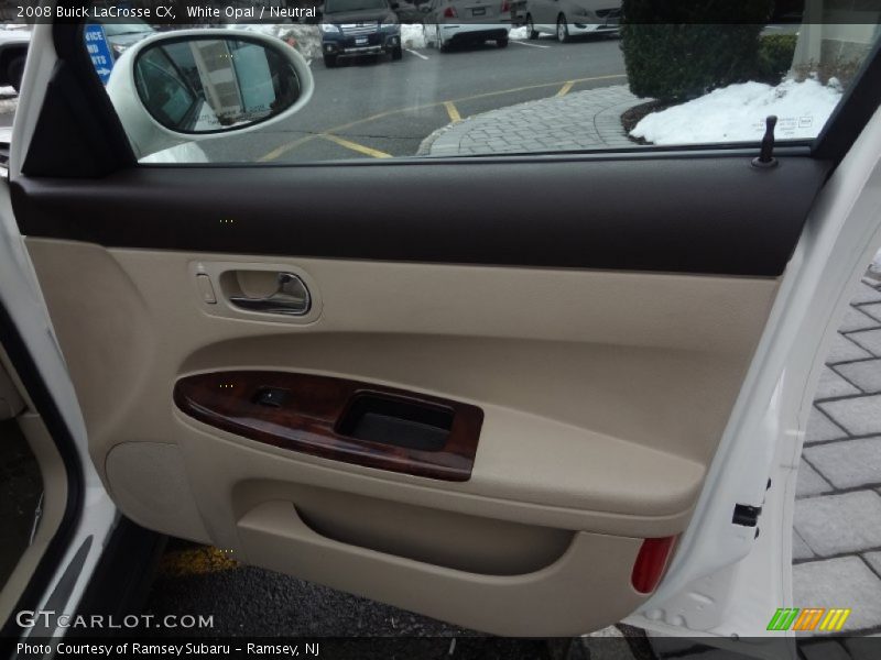 White Opal / Neutral 2008 Buick LaCrosse CX