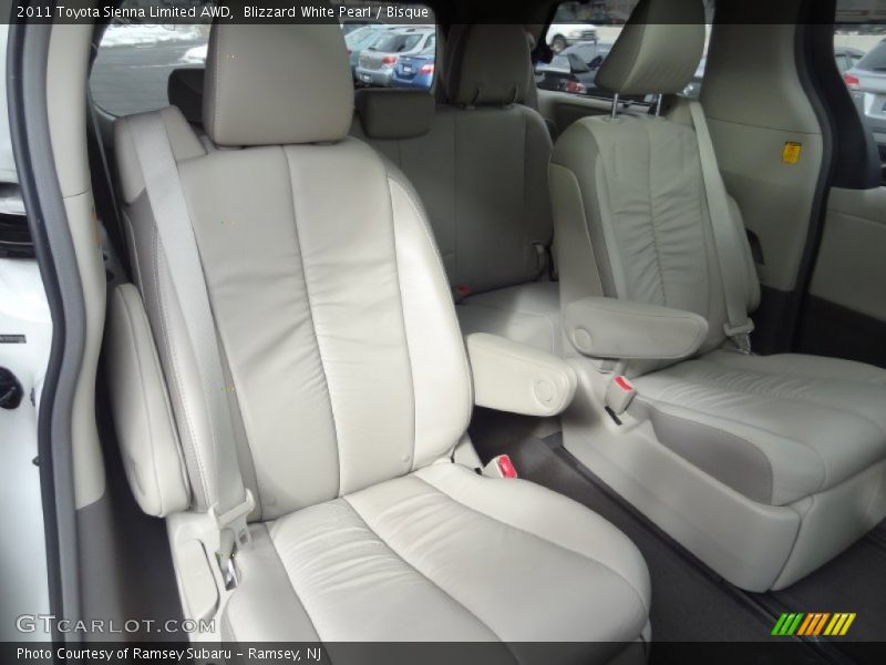 Rear Seat of 2011 Sienna Limited AWD